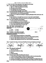 Đề cương ôn thi học kì I môn Vật lí lớp 7